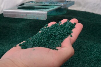 Pellets obtenidos desde residuos plásticos de la salmonicultura. Foto: Greenspot. Pellets obtenidos desde residuos plásticos de la salmonicultura. Foto: Greenspot.