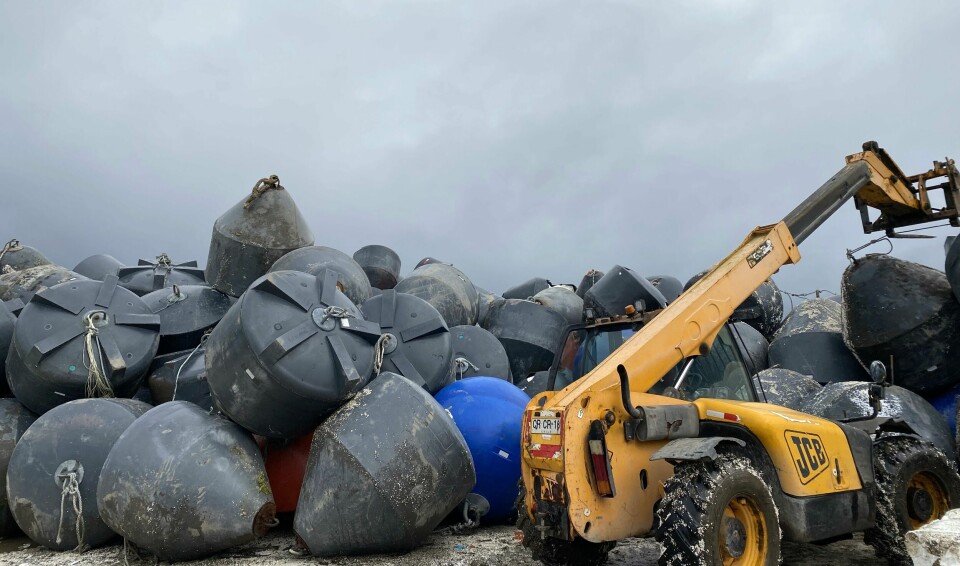 Primera entrega de residuos provenientes desde centros de cultivo de Multiexport Foods. Foto: Greenspot.