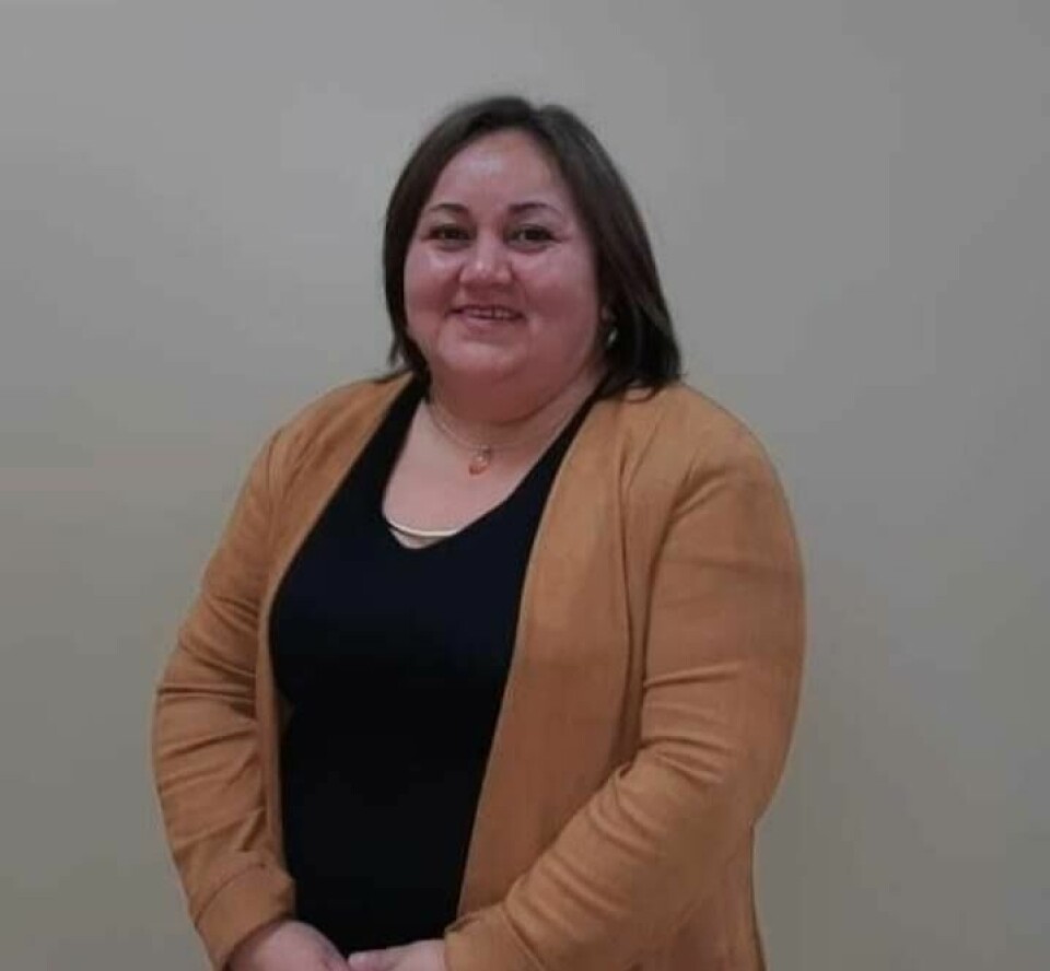Marta Oyarzo, presidenta de la Coordinadora Nacional de Trabajadores de la Industria del Salmón y ramas afines. Foto: Cedida.