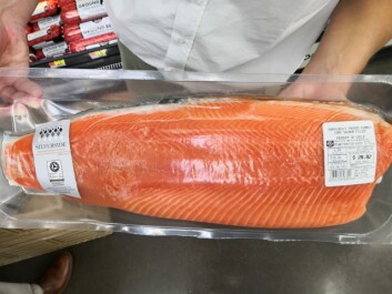 Salmón Silverside en retail estadounidense. Foto: Ventisqueros. Salmón Silverside en retail estadounidense. Foto: Ventisqueros.