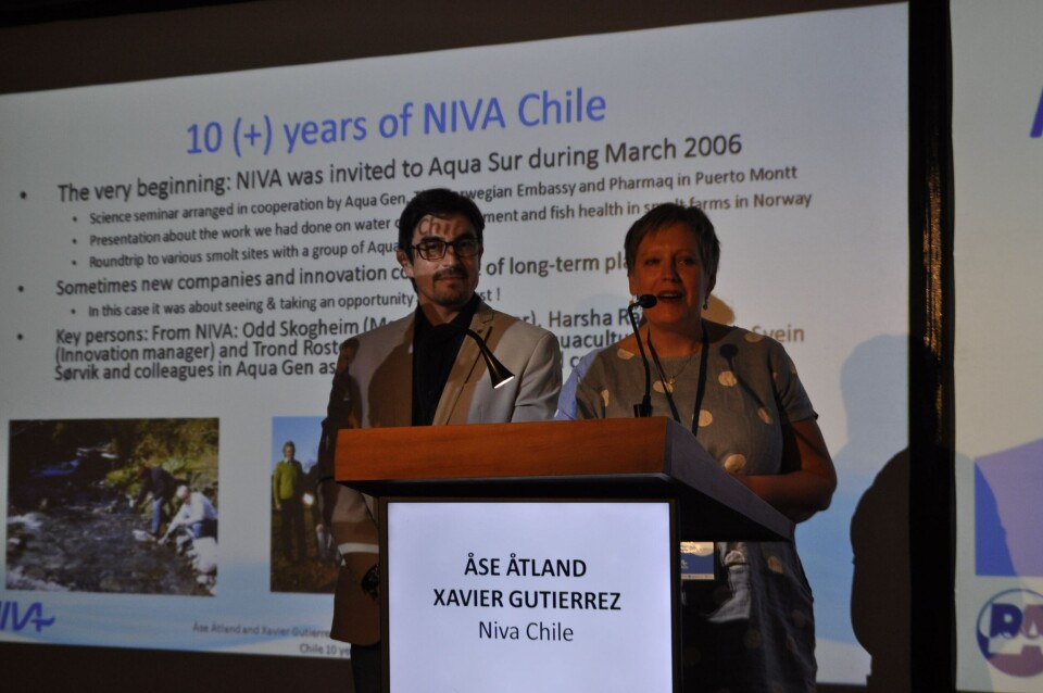 Xavier Gutiérrez y Ase Aatland. Imagen: Daniella Balin, Salmonexpert.