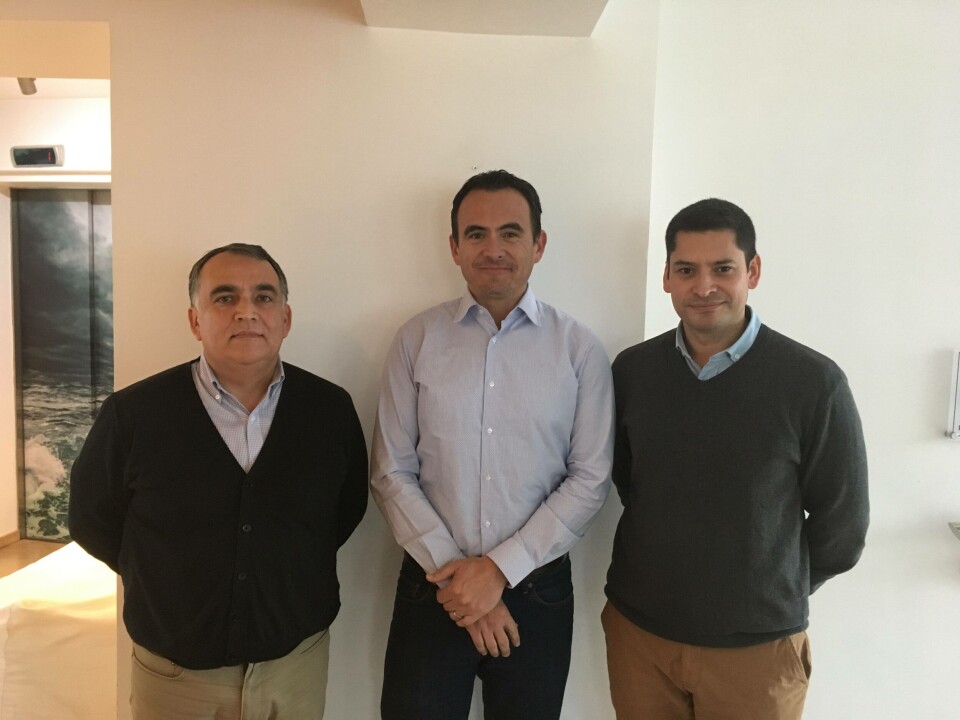 Gonzalo Romero, Hugo Contreras y Erich Guerrero. Imagen: Salmonexpert.