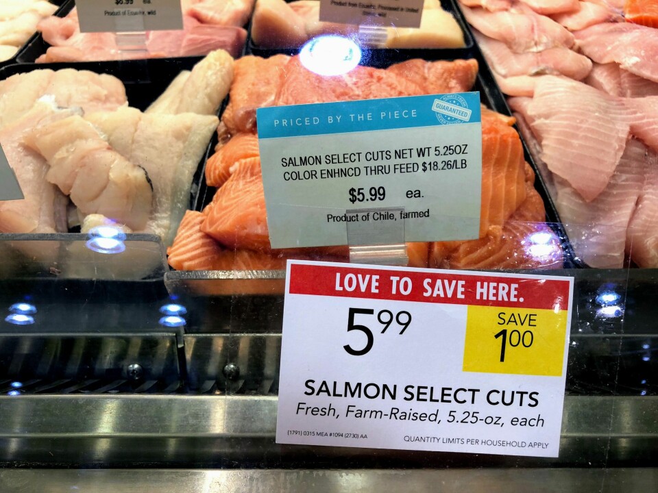 Salmón chileno en retail de Estados Unidos. Foto: Chilean Salmon Marketing Council.