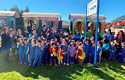 AquaChile apoya lanzamiento de tren ecológico en Puerto Aysén