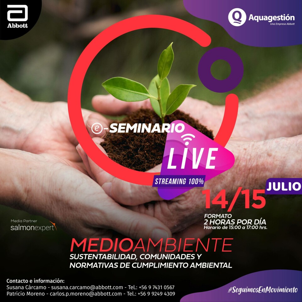 Aquagestión realizará e-Seminario de medio ambiente los días 14 y 15 de julio. Imagen: Aquagestión.