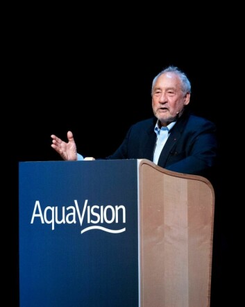 Joseph Stiglitz, Premio Nobel de Economía 2001 y orador principal de AquaVision. Foto: Skretting.