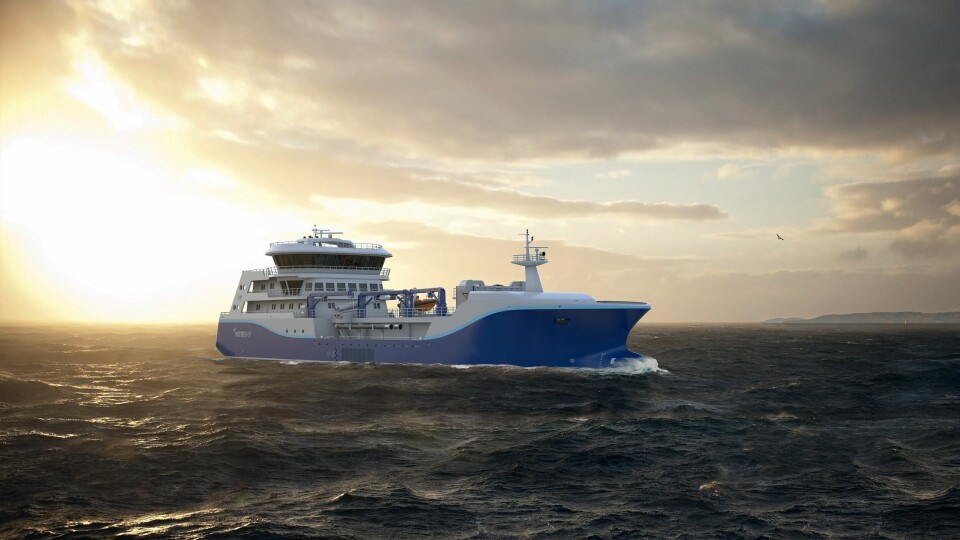 Ilustración del anunciado nuevo wellboat de Intership.