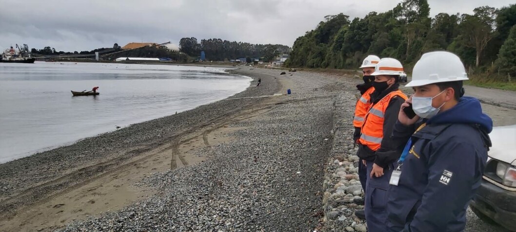 Fiscalización de escape masivo desde centro de acopio de Salmones Camanchaca. Foto: Sernapesca. Fiscalización de escape masivo desde centro de acopio de Salmones Camanchaca. Foto: Sernapesca.