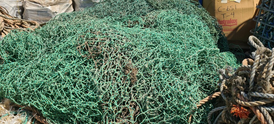 El reciclaje de las redes se convertirán en bolsos, zapatos y chaquetas. Foto: SalmonChile.