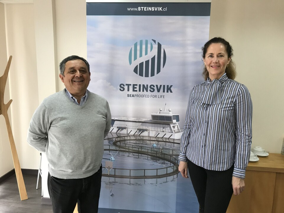 Carlos Arenas, gerente general de Steinsvik Chile y Martha Kold, CEO de Steinsvik.