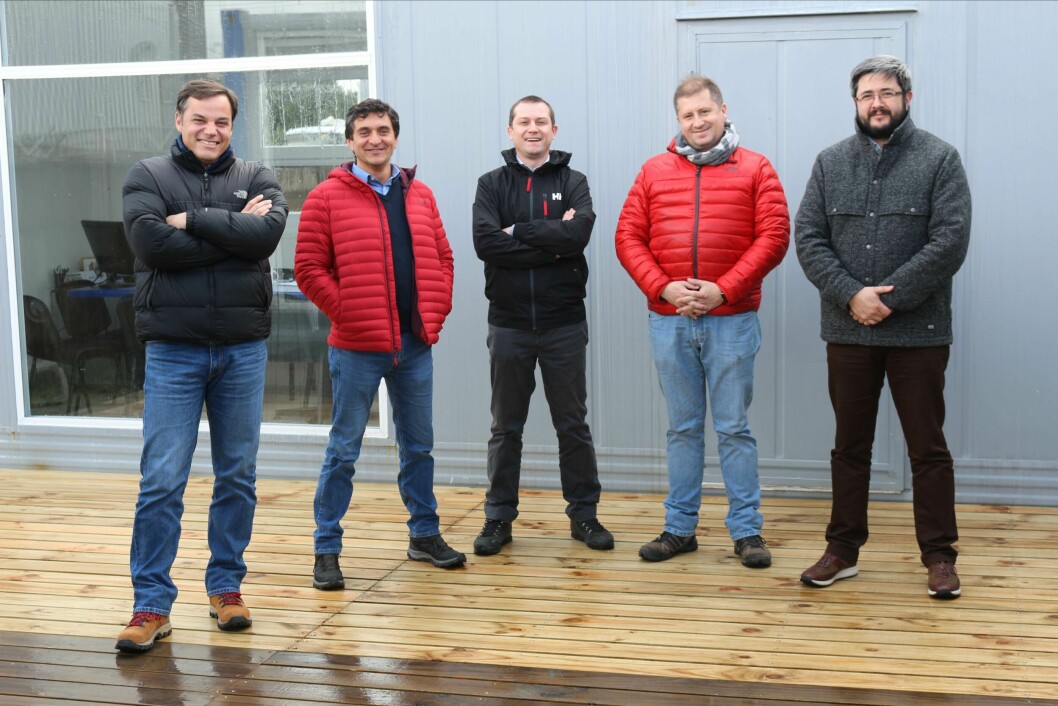 Plana gerencial Grupo Ersil: Rodrigo Niklitschek, Fredi Espinoza, Carlos Montecinos, Renato Aichele y Gonzalo Rojas. Foto: Grupo Ersil.