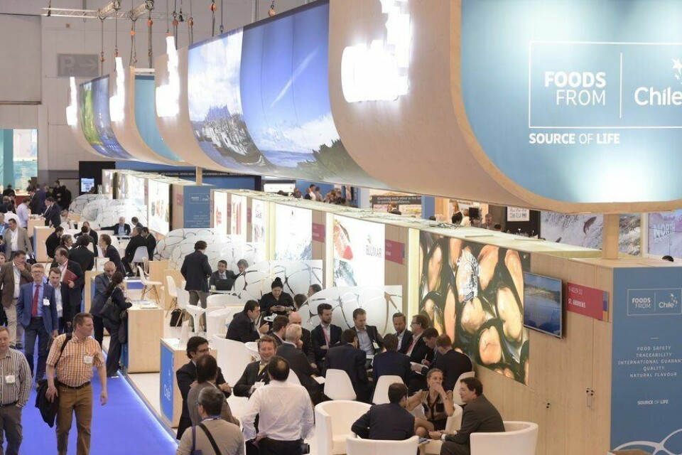 Pabellón de Chile en Seafood Expo Global 2017. Foto: ProChile.