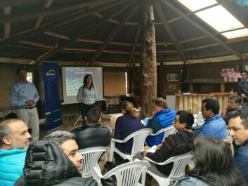 Taller realizado por Biomar en la Región de Aysén. Foto: Biomar. Taller realizado por Biomar en la Región de Aysén. Foto: Biomar.