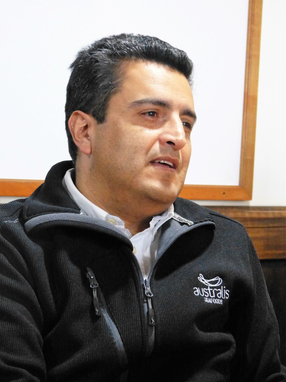 Gerardo Crot, gerente de planta y procesos Fitz Roy de Australis Seafoods. Foto: Loreto Appel, Salmonexpert.