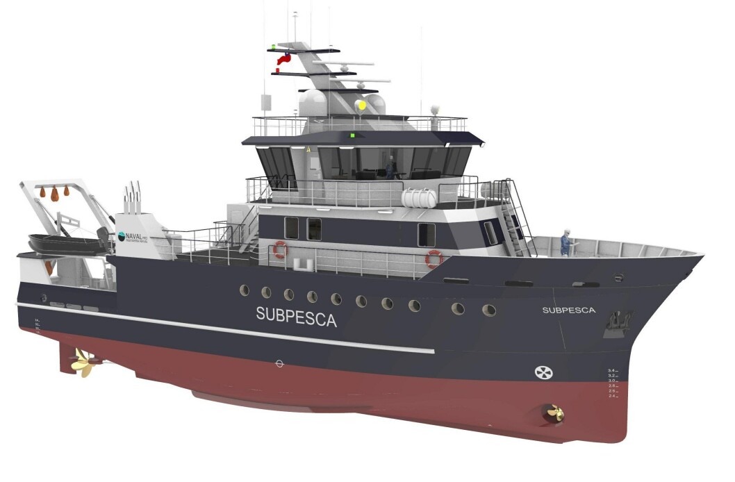 Prototipo de nueva nave solicitada por Subpesca. Imagen: Asenav. Prototipo de nueva nave solicitada por Subpesca. Imagen: Asenav.