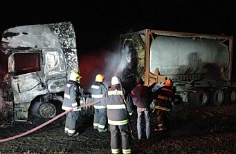 Camión que transportaba salmones se incendió en la ruta