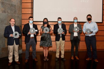 Ganadores de las cinco categorías y a la trayectoria. Foto: Vital Comunicaciones. Ganadores de las cinco categorías y a la trayectoria. Foto: Vital Comunicaciones.