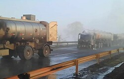 Gremios salmonicultores condenan quema de camiones en La Araucanía