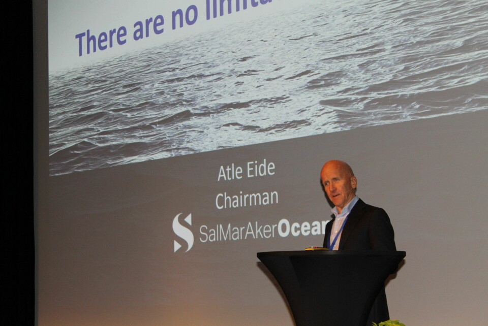 El presidente de la junta directiva de SalMar Aker Ocean, Atle Eide. Foto: Therese Soltveit.