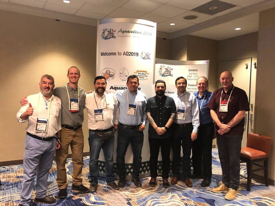Delegación de Salmofood que participó en conferencia Aquaculture 2019. Foto: Salmofood.