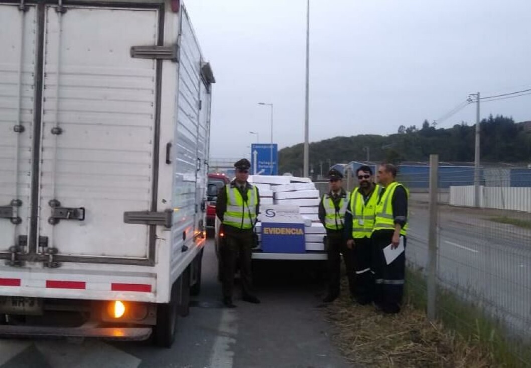 Control carretero de Sernapesca Biobío y Carabineros. Foto: Sernapesca Biobío. Control carretero de Sernapesca Biobío y Carabineros. Foto: Sernapesca Biobío.