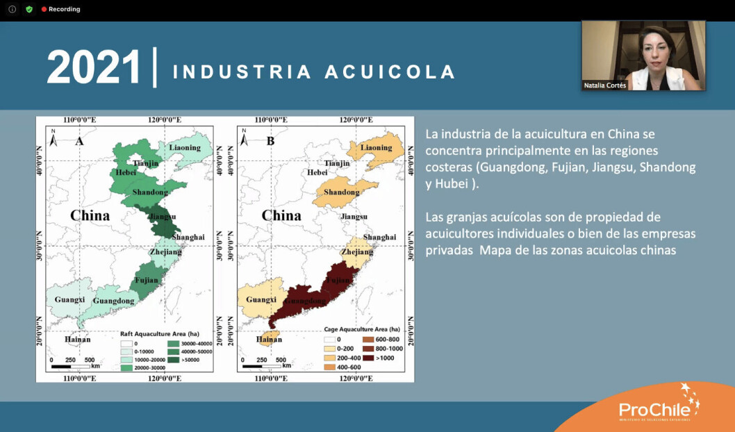 Directora comercial de ProChile en China, Natalia Cortés durante jornada dirigida a proveedores. Directora comercial de ProChile en China, Natalia Cortés durante jornada dirigida a proveedores.