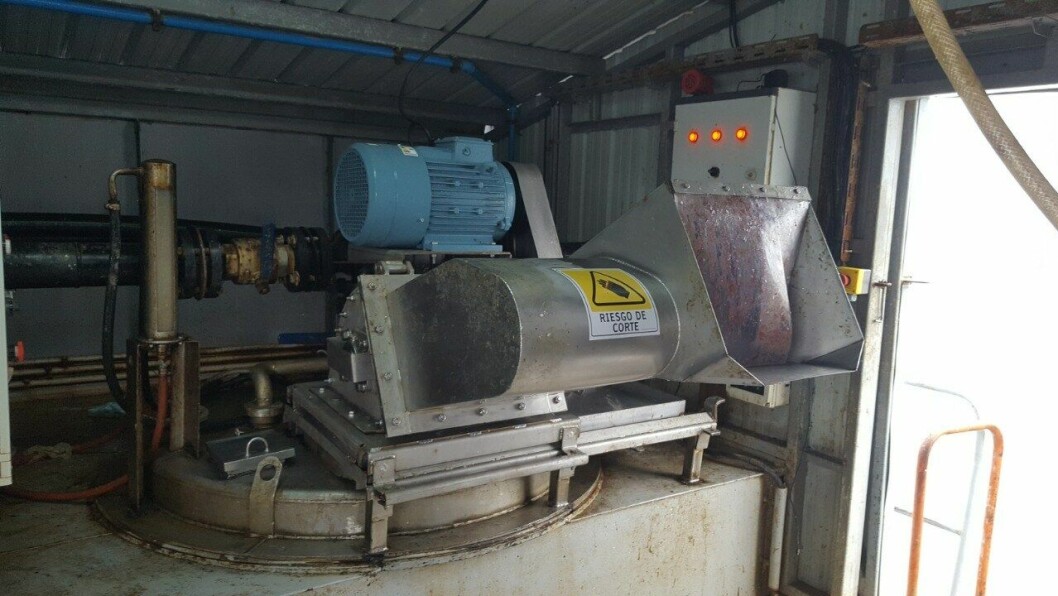 La máquina de prepicado hace más eficiente el proceso de triturado de la mortalidad. Foto: Equitec.