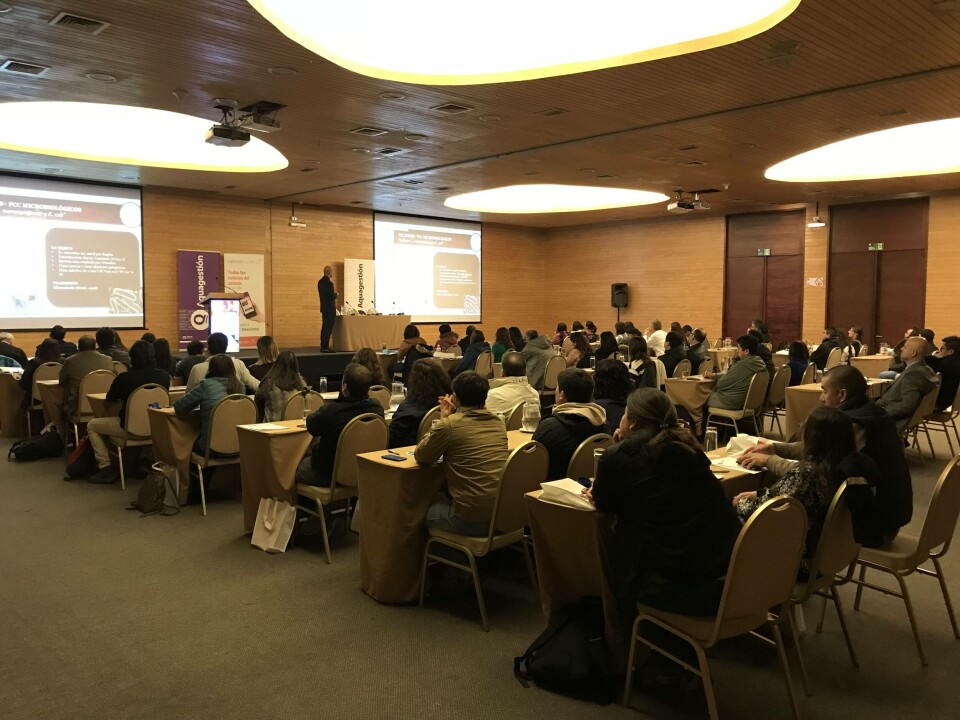 El seminario internacional de inocuidad alimentaria se realizó en el hotel Enjoy de Puerto Varas ayer, martes 25 de abril. Imagen: Salmonexpert.
