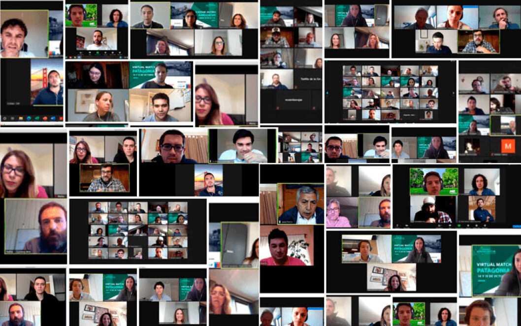Collage de participantes de encuentro virtual para captar fondos de inversión. Imagen: Endeavor Chile. Collage de participantes de encuentro virtual para captar fondos de inversión. Imagen: Endeavor Chile.