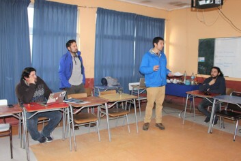 En el taller participaron docentes del Liceo Técnico Profesional Filidor Gaete de la localidad de Llico. Foto: INCAR En el taller participaron docentes del Liceo Técnico Profesional Filidor Gaete de la localidad de Llico. Foto: INCAR