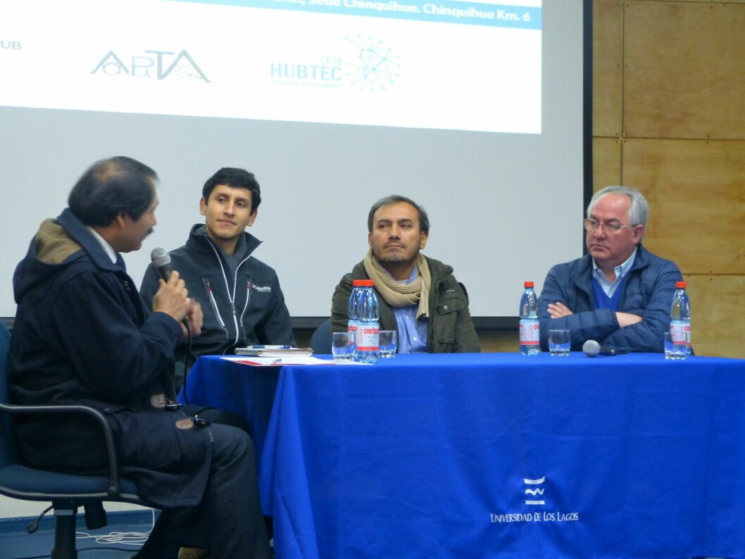 Atilio Morgado, Pablo Fuentealba, Jaime Romero y Alejandro Yáñez. Foto: Loreto Appel, Salmonexpert.