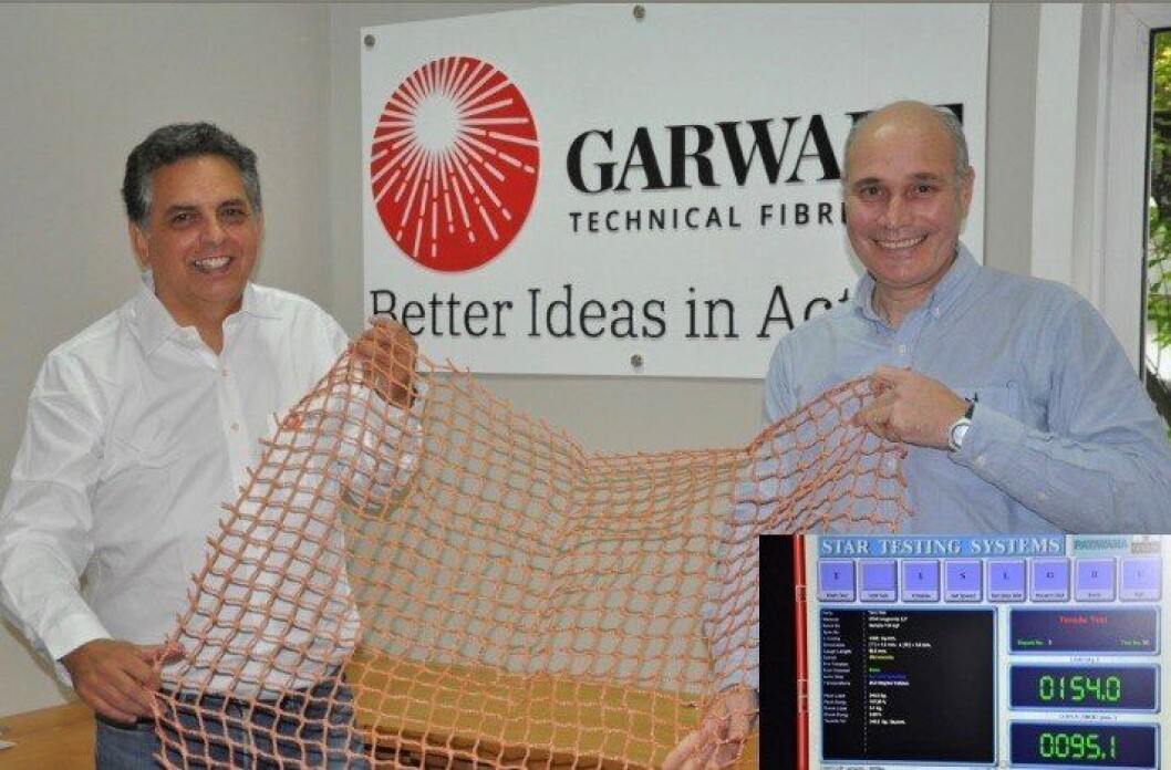 Marcos Jofré y Francisco Serra, business associate y gerente comercial de Garware Technical Fibres Chile. Foto: Garware. Marcos Jofré y Francisco Serra, business associate y gerente comercial de Garware Technical Fibres Chile. Foto: Garware.