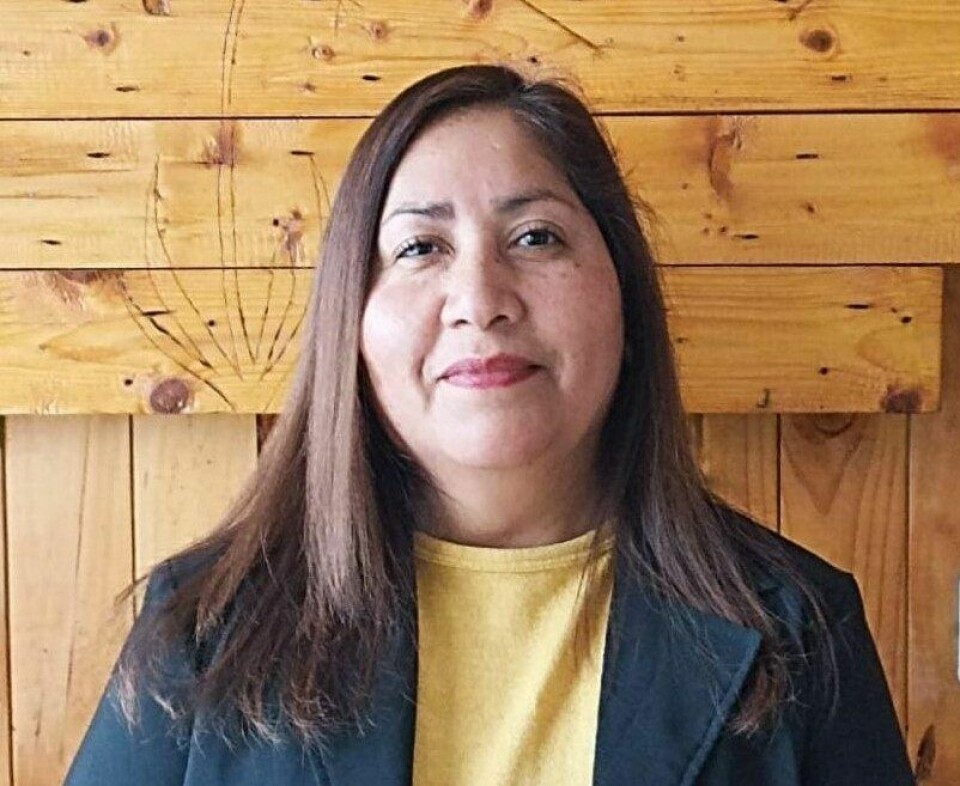 Miriam Chávez, secretaria de la Multisindical de Trabajadores de la Industria del Salmón y Ramas Afines. Foto: Cedida.