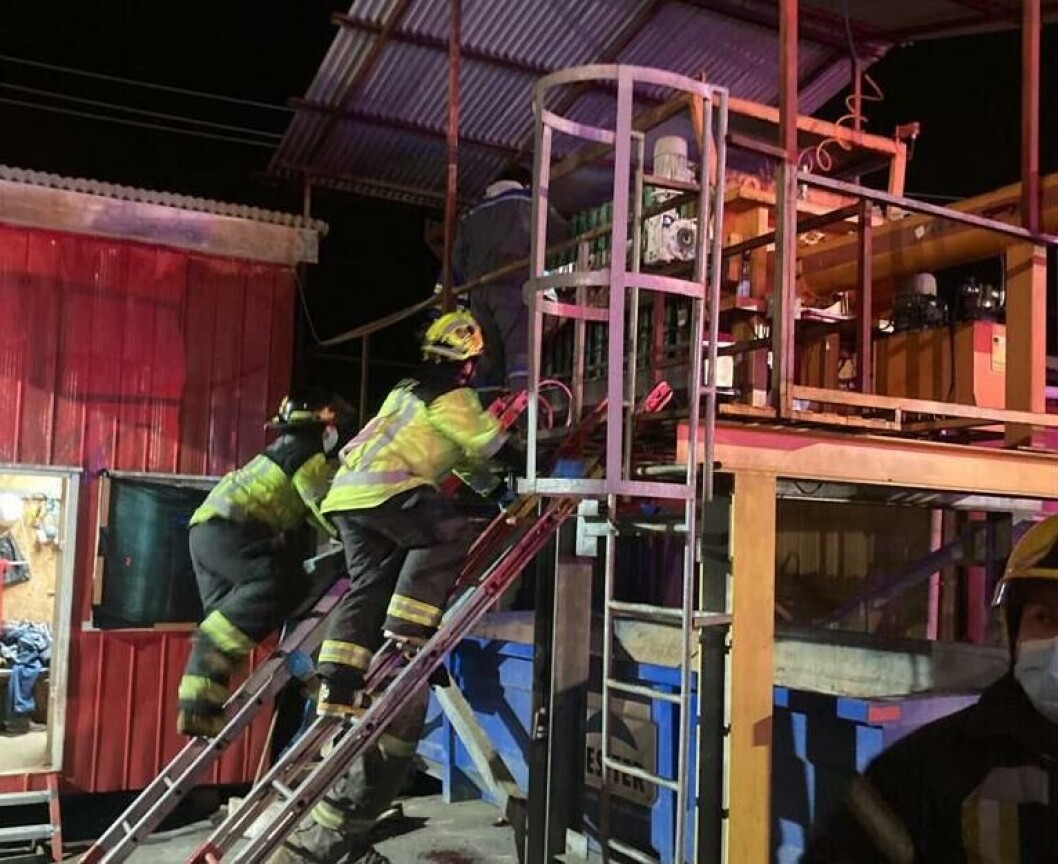 Día del accidente en la planta de Salmones Austral. Foto: Dirección del Trabajo Los Lagos. Día del accidente en la planta de Salmones Austral. Foto: Dirección del Trabajo Los Lagos.