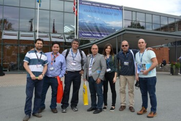 Grupo de emprendedores asociados a IncubatecUFRO en AquaNor 2017. Foto: IncubatecUFRO.