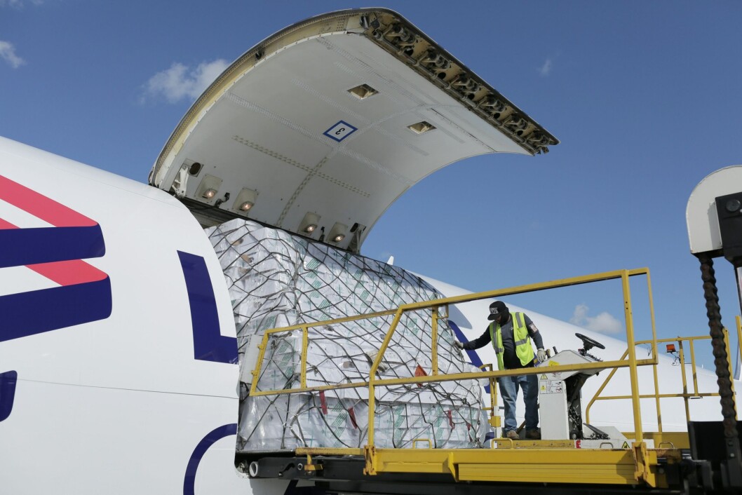 Transporte aéreo de salmón. Foto: LATAM Cargo. Transporte aéreo de salmón. Foto: LATAM Cargo.
