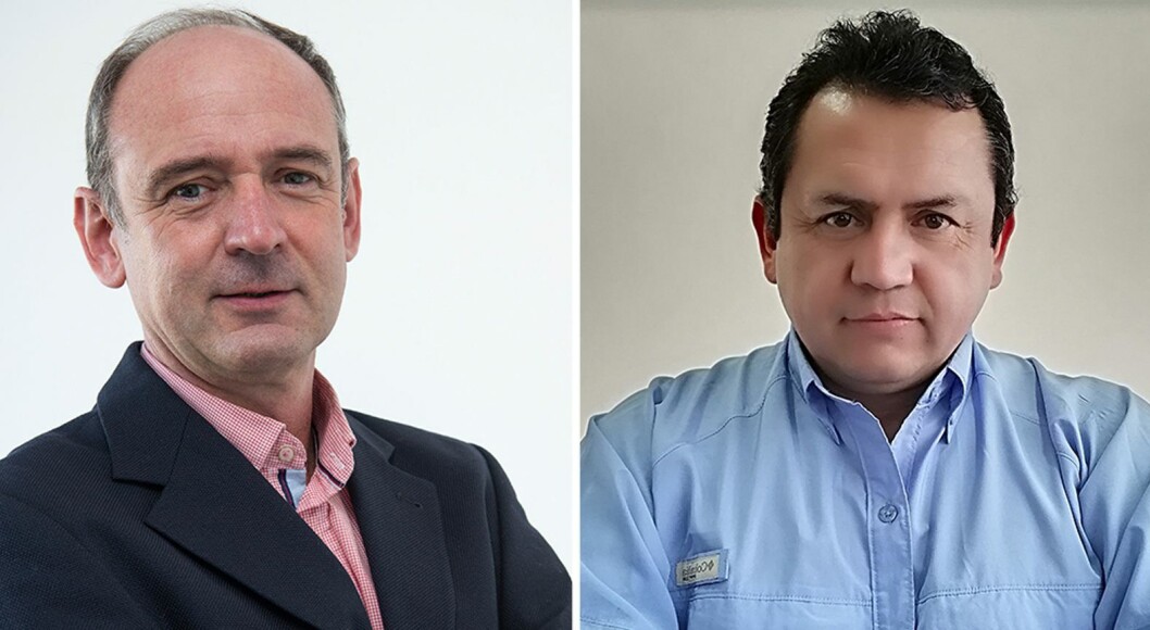 Carlos Lobos, Business Unit Director de Pharmaq Analytiq Chile y Jaime Coronado, jefe área Ecografía de Pharmaq Analytiq Chile. Imagen: Pharmaq. Carlos Lobos, Business Unit Director de Pharmaq Analytiq Chile y Jaime Coronado, jefe área Ecografía de Pharmaq Analytiq Chile. Imagen: Pharmaq.