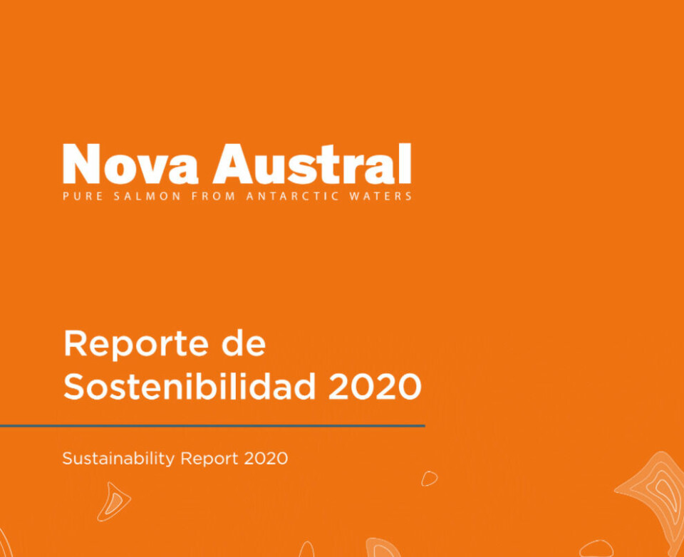 Portada de Reporte de Sostenibilidad de Nova Austral.