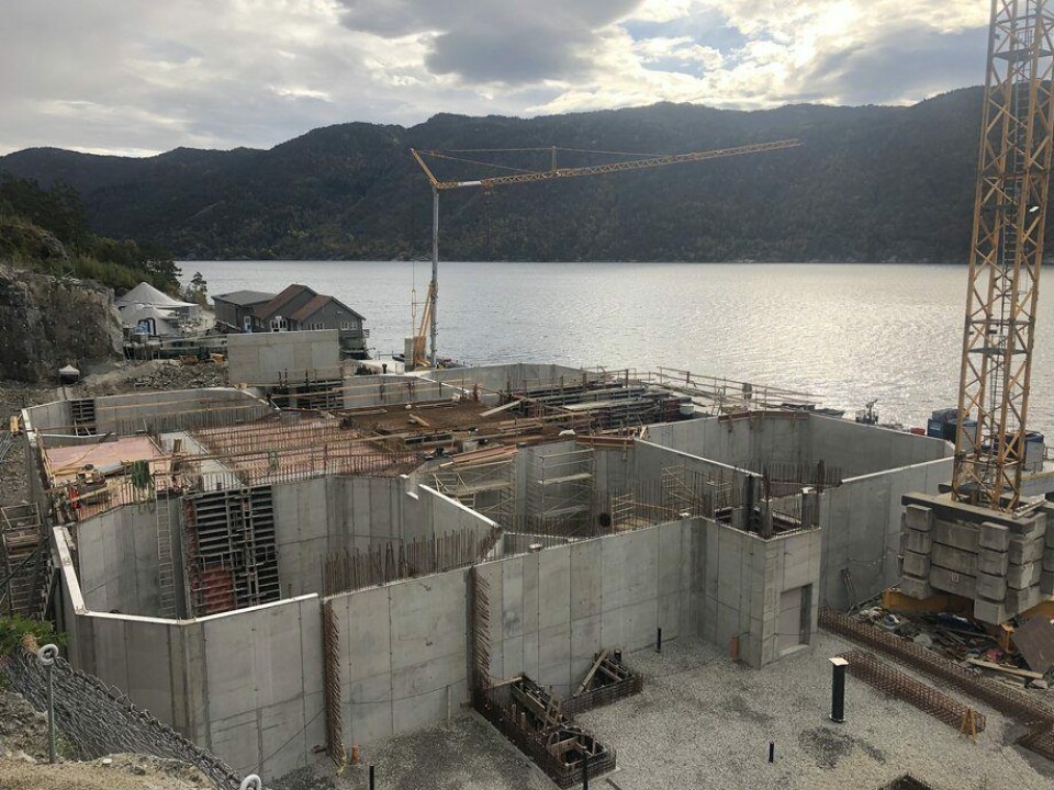 Mowi está desarrollando una nueva planta de incubación con tecnología RAS en Noruega. Foto: Mowi.