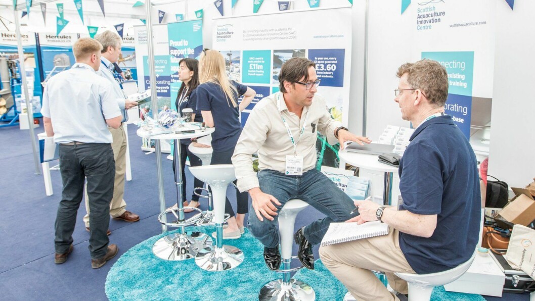 Cuatro empresas participaron de la delegación chilena en Aquaculture UK. Foto: ProChile. Cuatro empresas participaron de la delegación chilena en Aquaculture UK. Foto: ProChile.