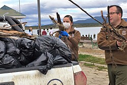 Puerto Natales: Retiran más de 30 metros cúbicos de basura de la playa