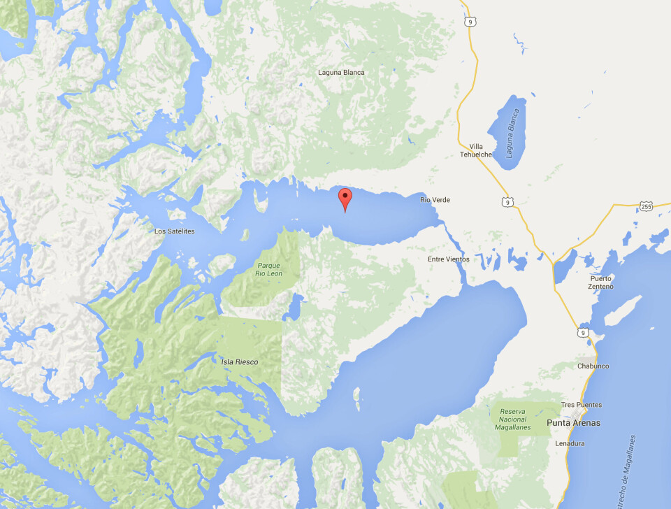 El seno Skyring está ubicado en la Región de Magallanes. Foto: Google Maps.