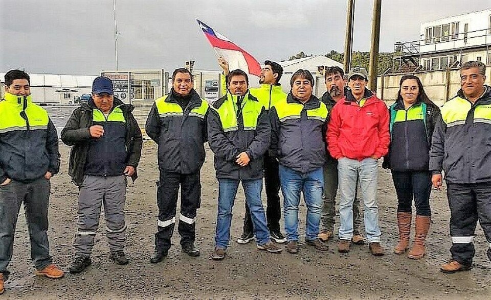 Trabajadores del Sindicato Caullahuapi. Foto: CUT Llanquihue.