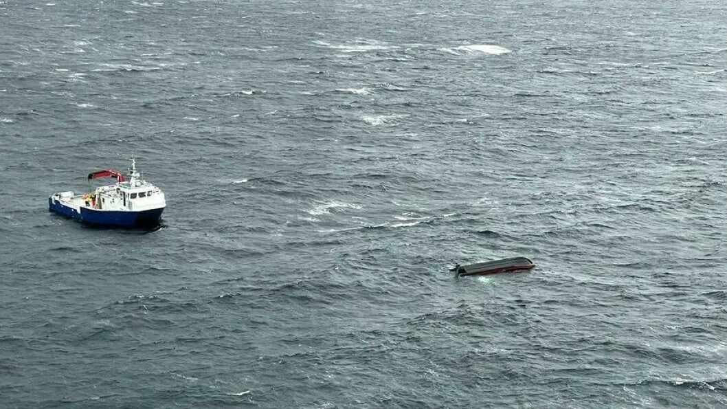 Al momento del accidente la velocidad del viento era de 12 m/s. Foto: Helicóptero de rescate Florø.