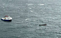 Rescatan a trabajadores de salmonicultora tras naufragio de embarcación