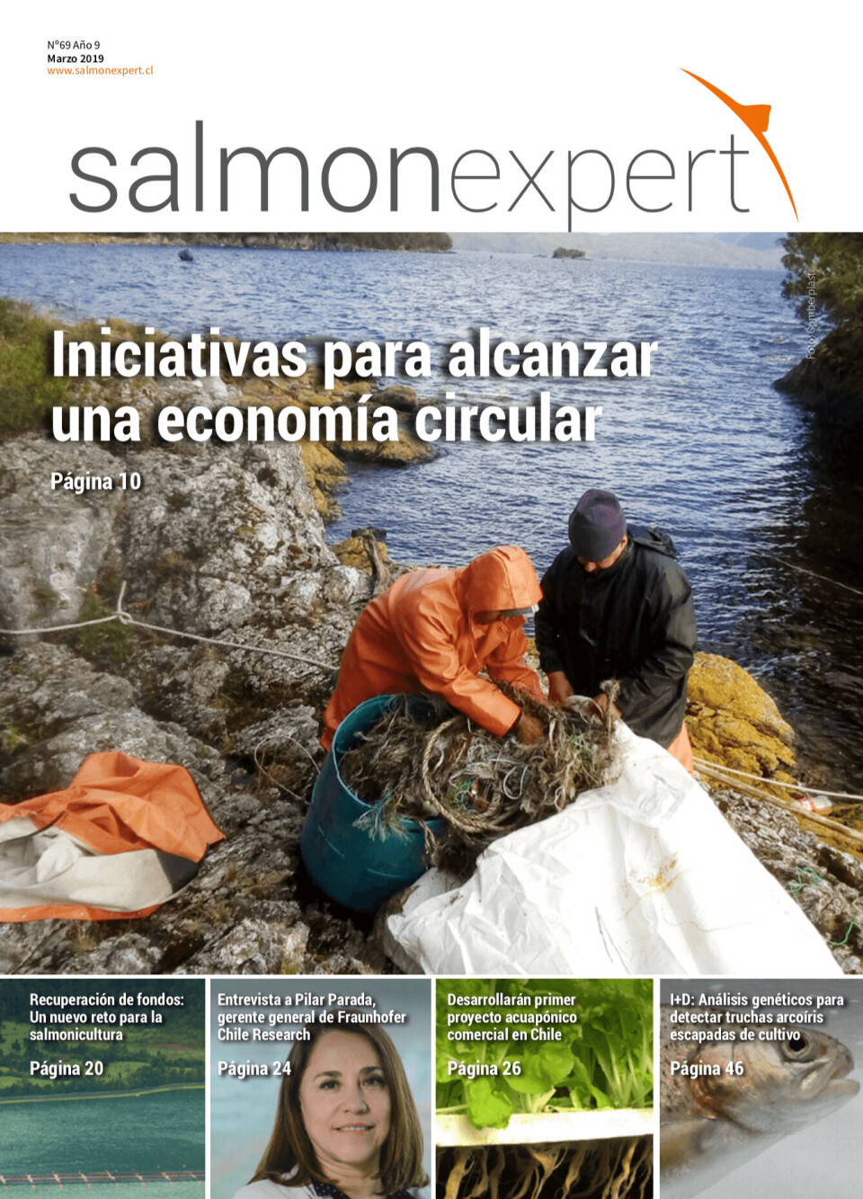 Portada edición Nº 69 de la revista. Foto: Salmonexpert.