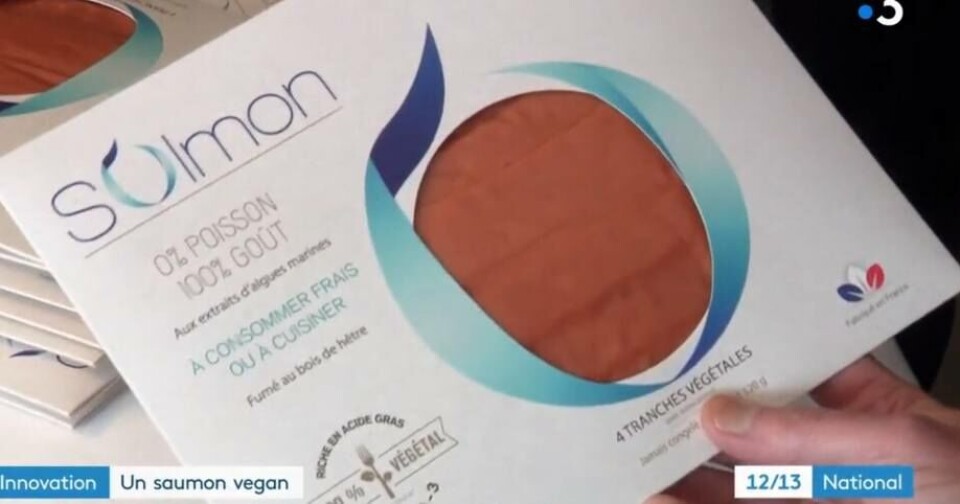 0% pez 100% sabor, promociona el empaque del salmón vegano.