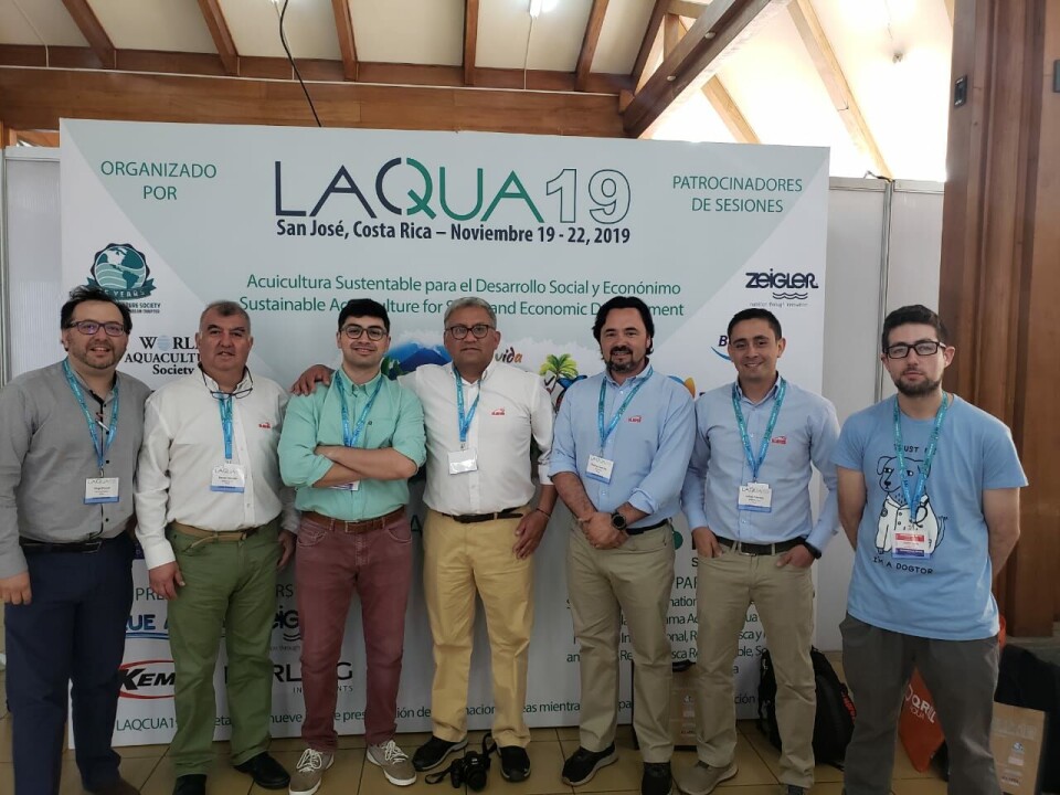 La delegación fue liderada por el gerente de Asistencia Técnica de la empresa. Foto: Salmofood