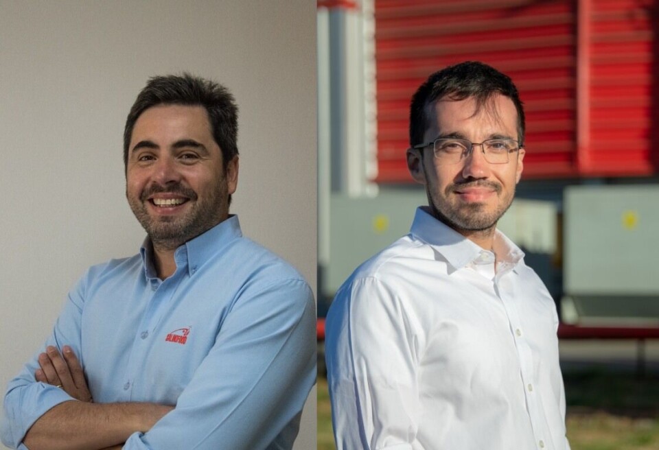 Paulo Alarcón, nuevo gerente de Supply Chain de Salmofood, y Sergio Castillo, quien ingresó como Jefe de Nutrición de la empresa. Foto: Salmofood.