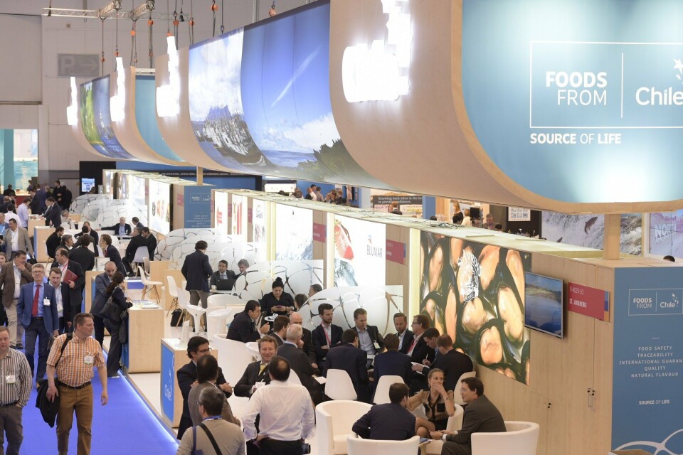 Pabellón de Chile en Seafood Expo Global 2017. Foto: Prochile.